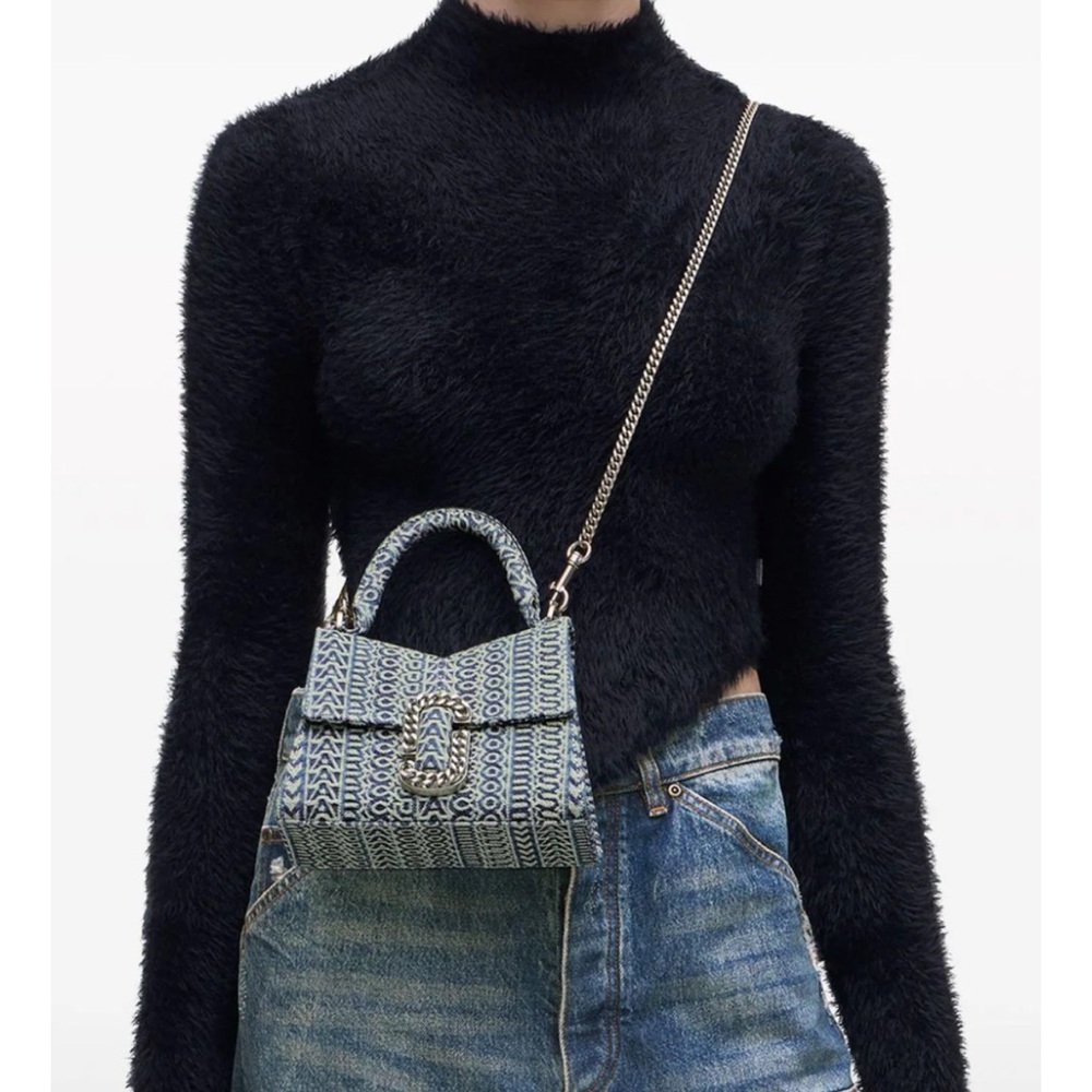 Marc Jacobs Blue Mini Bag Denim Texture